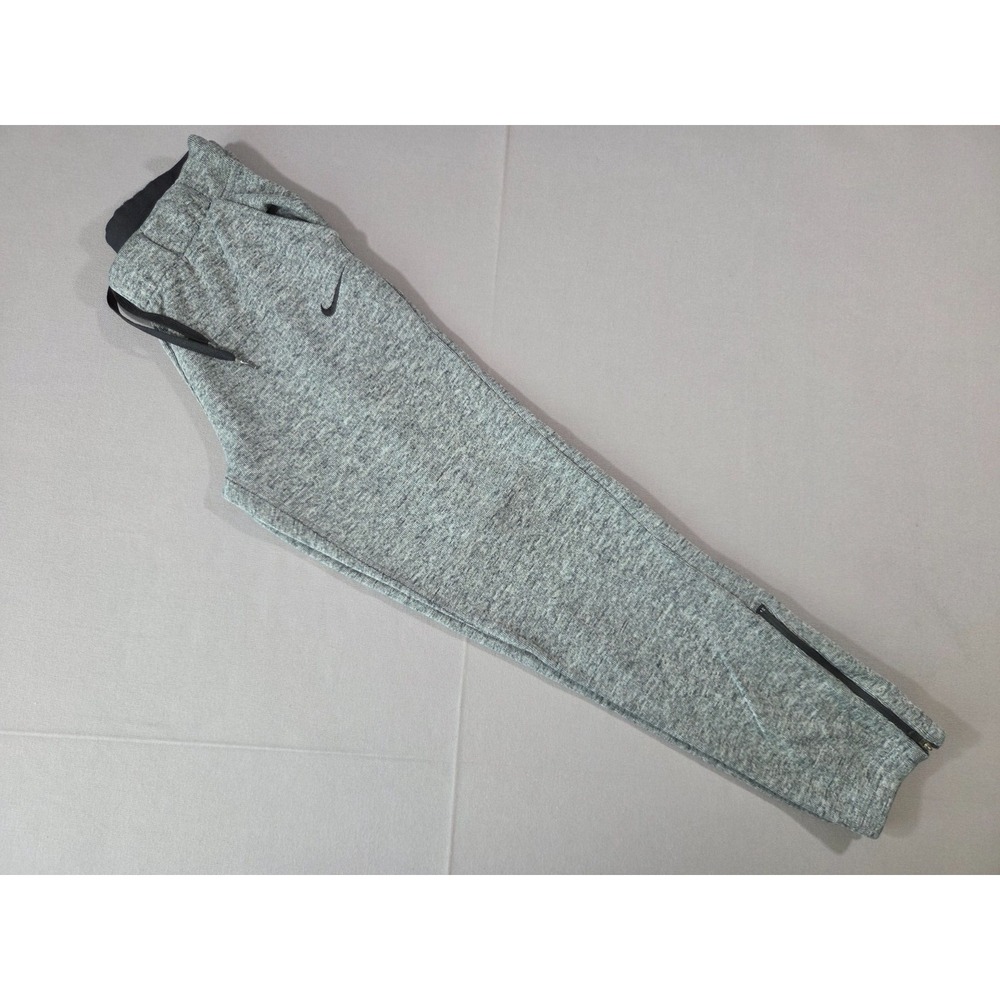 Nike Joggers Womens Extra Small Heather Gray Therma Training Pants Zipper Legs
